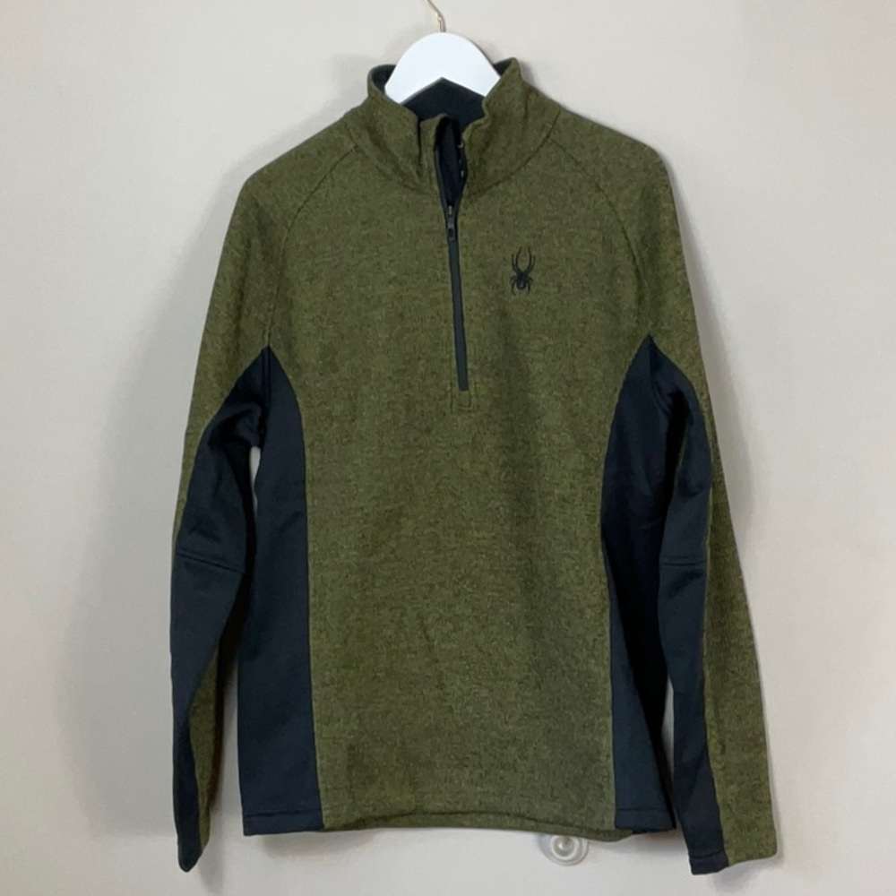 Spyder three quarter pull over army green/black